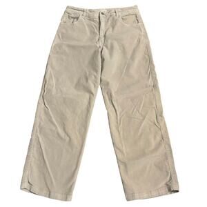 Mus & Bombon Barcelona Size L Wide Leg Corduroy Pants Beige Minimal Portugal